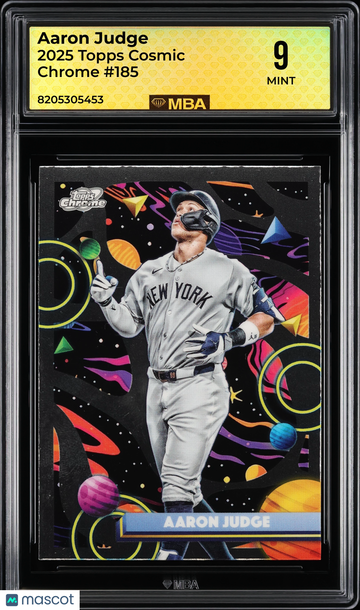 2025 Topps Cosmic Chrome Aaron Judge #185 MBA 9
