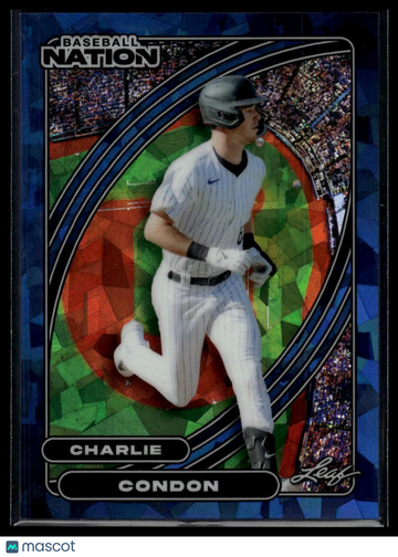 2026 Leaf Baseball Nation Charlie Condon #45 Base Crystal Blue SN