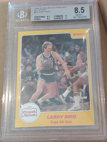 1985 Star Crunch’N’Munch All-Stars Larry Bird BGS 8.5