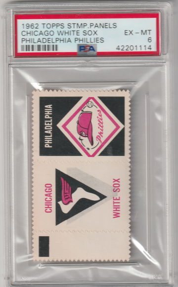 1962 Topps Stamp Panel Chicago White Sox/Philadelphia Phillies