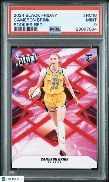 2024 Panini Black Friday Rookies Cameron Brink #RC18 Red PSA 9