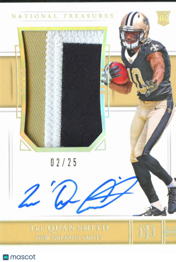 2019 Panini National Treasures Tre'Quan Smith #193 /25 Patch Memorabilia