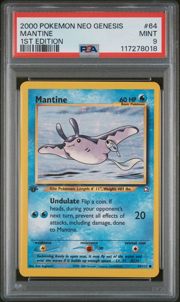 2000 Pokemon #64/111 Mantine PSA 9