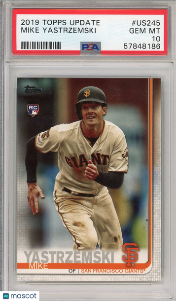 2019 Topps Update Mike Yastrzemski #US245 Rookie PSA 10