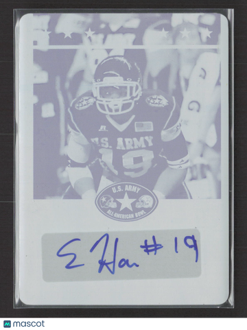 2012 Leaf US Army All-American Football Eli Harold #BA-EH1 Cyan Printing Plate /1 Printing Plate