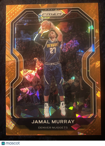 JAMAL MURRAY 2020-21 Panini Prizm #124 Orange Ice Parallel Denver Nuggets