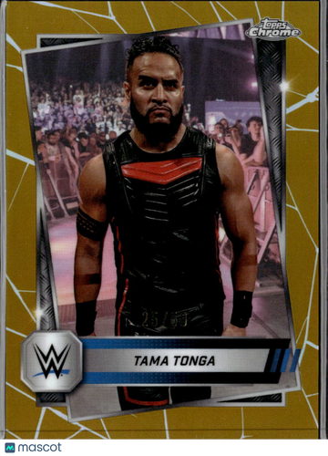 Tama Tonga 2025 Topps Chrome WWE Gold RayWave /50 The Bloodline