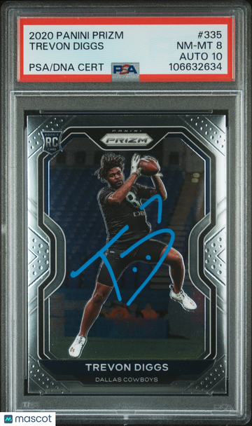 2020 Panini Prizm Trevon Diggs #335 PSA 8 Auto 10