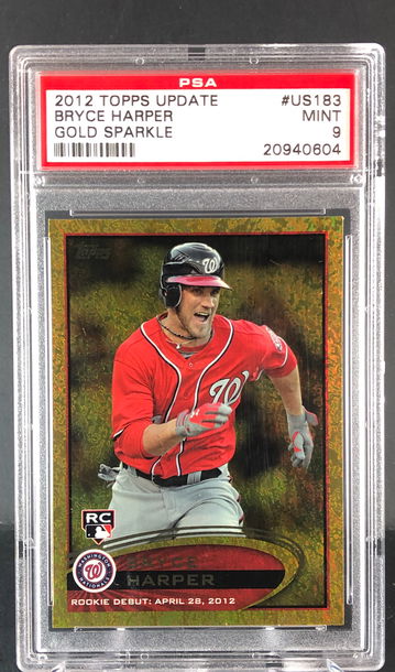 2012 Topps Update Bryce Harper RC Gold Sparkle #US183 SP MVP PSA 9 💎