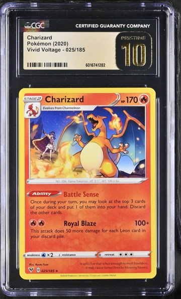 2020 Pokemon #025/185 Charizard Vivid Voltage CGC 10