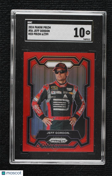 2024 Panini Prizm - [Base] - Red Prizm Jeff Gordon #56 Red Prizm 6/299 SGC 10