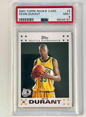 2007 Topps Rookie Kevin Durant #2 PSA 9 Mint