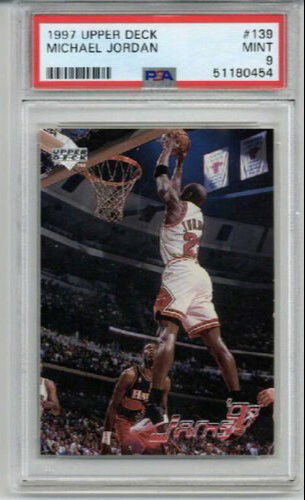 1997 UPPER DECK #139 MICHAEL JORDAN BASKETBALL CARD CHICAGO BULLS PSA 9 LOW POP