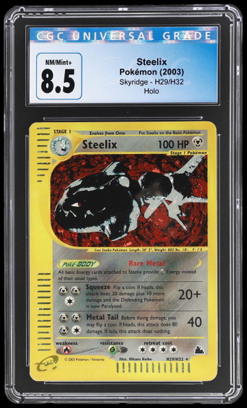 2003 Pokemon Skyridge Steelix Holo CGC 8.5