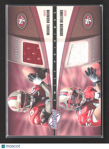 2006 Upper Deck Sweet Spot Sweet Pairings Brandon Williams Michael Robinson #SPD-RW Event-Worn Memorabilia Dual Jersey R