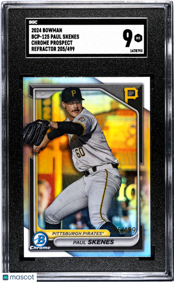 2024 Bowman Paul Skenes #BCP-125 CHR. Pros. Refractor SGC 9