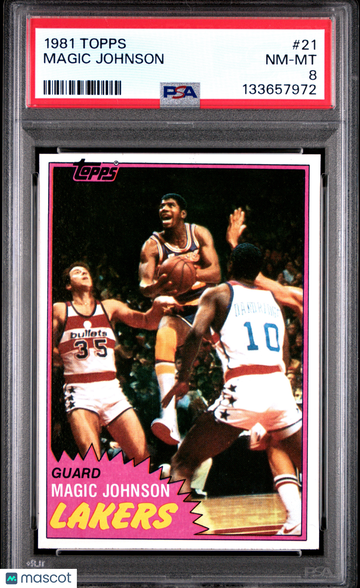 1981 Topps Magic Johnson #21 PSA 8