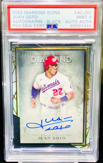 Juan Soto Auto PSA 9 Diamond Icons /10 POP 1