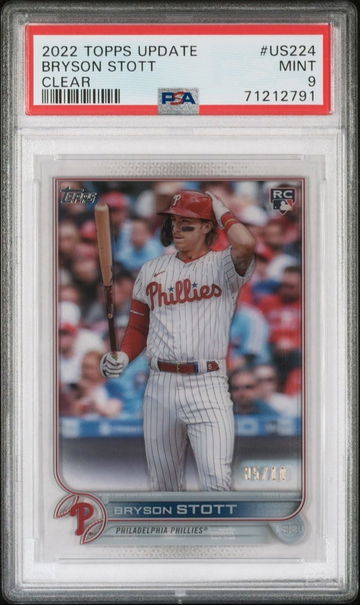 BRYSON STOTT 2022 Topps Update RC Clear #/10 PSA 9 MINT 