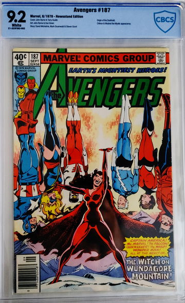 AVENGERS #187 CBCS 9.2 KEY ORIGIN OF THE DARKHOLD RARE NEWSSTAND 
