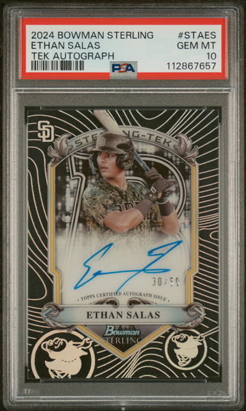 2024 Bowman Sterling Sterling-Tek Ethan Salas #STA-ES Auto /50 PSA 10