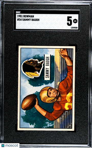 1951 Bowman Sammy Baugh #34 SGC 5