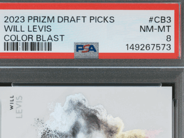 Graded 2023 Panini Prizm Draft Picks Color Blast Will Levis CB3 PSA 8 Football Trading Card