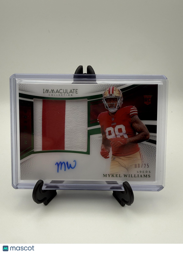 2025 Panini Immaculate Collection Mykel Williams #PPRA-MWS Premium Patch Rookie Autographs Emerald SN MEM AU