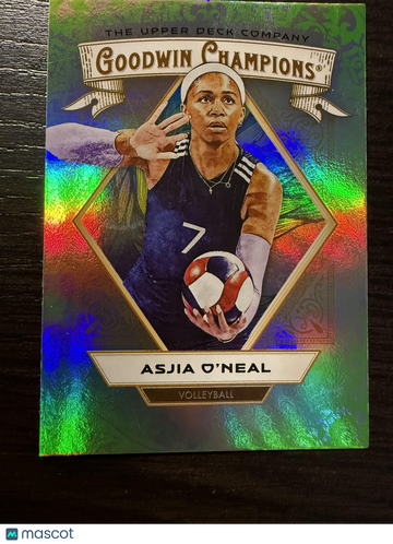 2025 Upper Deck Goodwin Champions Asjia O'Neal #79 Neon Green Rainbow