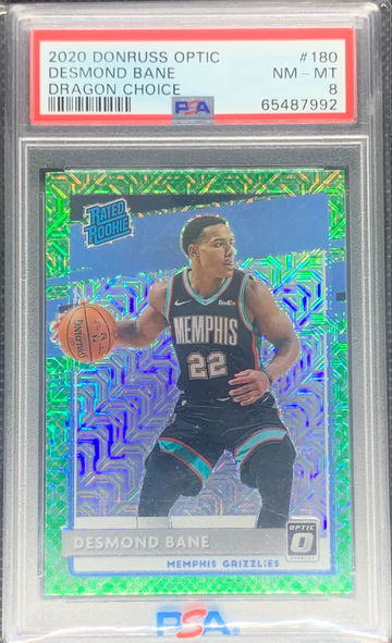 2020-21 Donruss Optic Desmond Bane Rookie Dragon Choice SSP PSA 8 