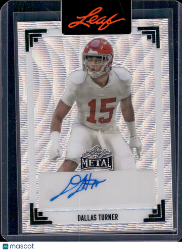 2024 Leaf Dallas Turner Silver Parallel/Variety Rookie Leaf