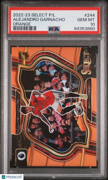 2022-23 Panini Select Premier League Alejandro Garnacho #244 Orange PSA 10