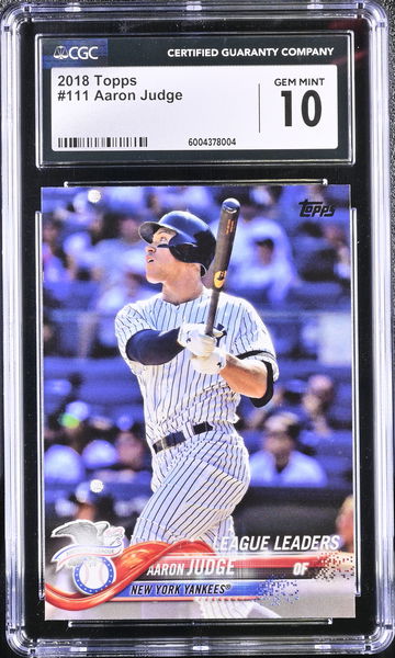 2018 TOPPS AARON JUDGE #111 2nd year CGC 10