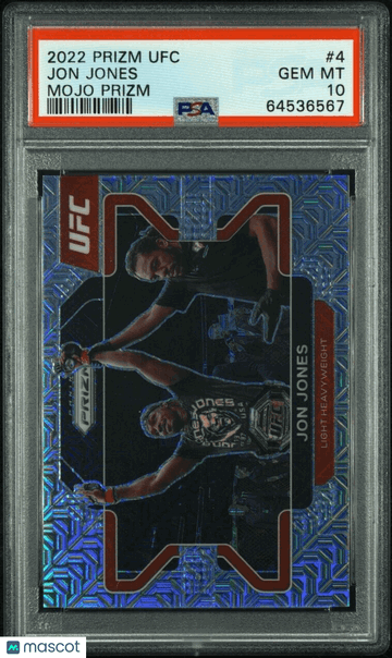 2022 Panini Prizm Jon Jones #4 Silver Mojo /25 PSA 10