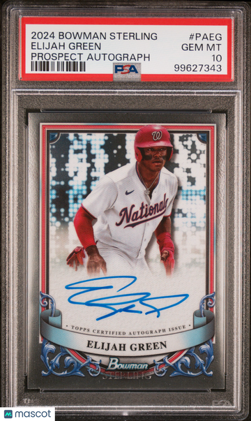 Elijah Green 2024 Bowman Sterling Prospect Autographs Auto PSA 10