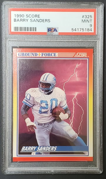 Barry Sanders 1990 Score Ground Force #325 Detroit Lions PSA 9 Mint