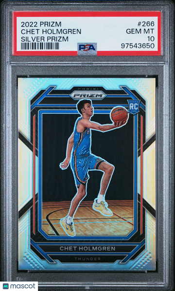 2022 Panini Prizm Chet Holmgren #266 Silver PSA 10