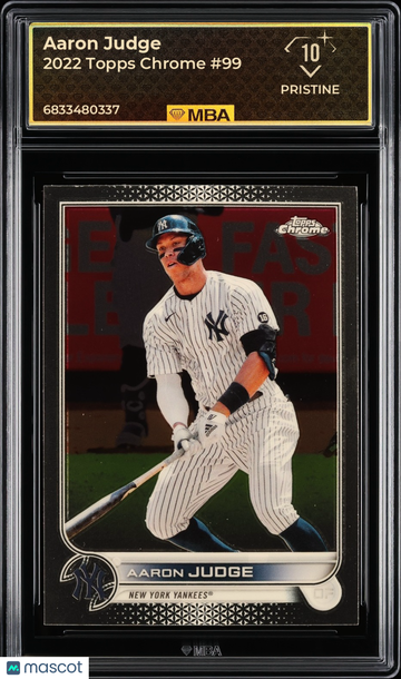 2022 Topps Chrome Aaron Judge #99 MBA 10