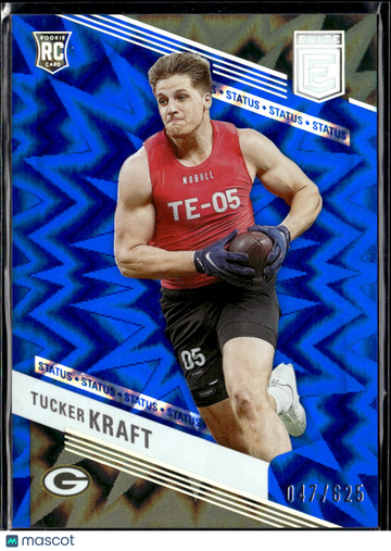 Tucker Kraft 2023 Panini Donruss Elite Status RC Blue /625 Green Bay Packers
