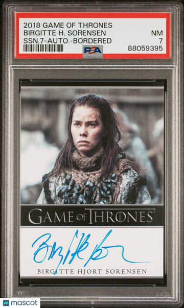 2018 Game Of Thrones Season 7-Autograph Birgitte H. Sorensen Bordered PSA 7