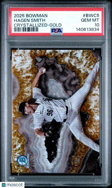 2025 Bowman Crystallized Hagen Smith #BWC5 Gold /50 PSA 10