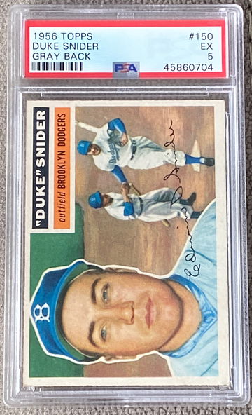 1956 Topps Duke Snider Gray Back PSA 5