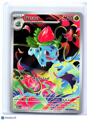 Mega Evolution Base Set Ivysaur Holo Illustration Rare #134/132