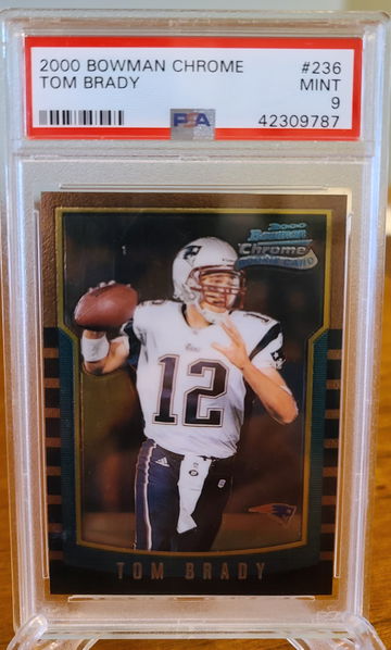 2000 Bowman Chrome Tom Brady PSA 9