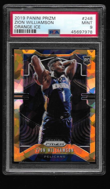 2019 Panini Prizm Zion Williamson Orange Ice