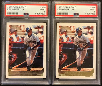 Lot of 2 - 1993 Topps Gold Ken Griffey Jr. PSA9 MINT 