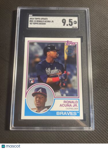 2018 Topps Update Ronald Acuna Jr.1983 Design SGC 9.5