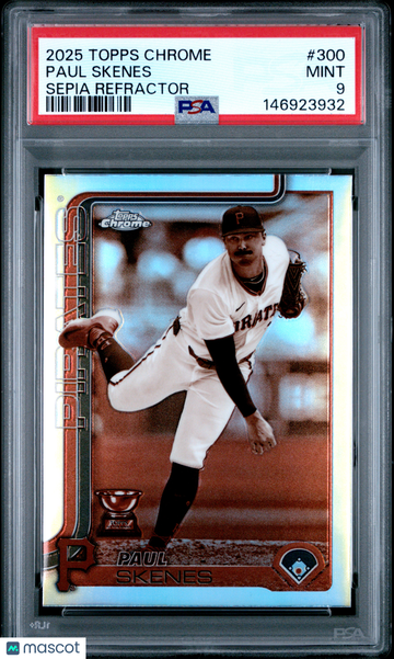 2025 Topps Chrome Paul Skenes #300 Sepia Refractor PSA 9