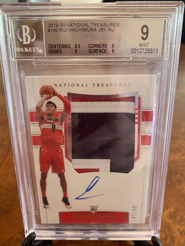 2019-20 rui hachimura national treasures rpa bgs 9 auto 9