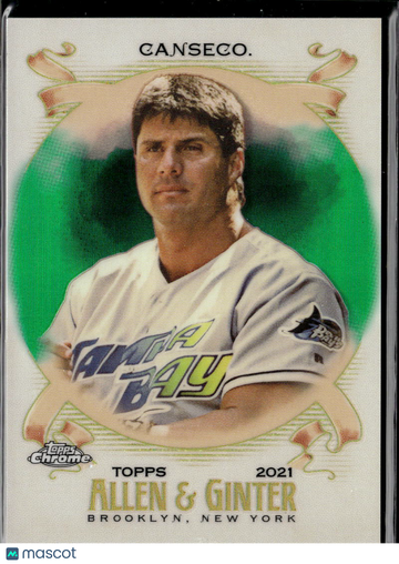 Jose Canseco 2021 Topps Chrome Allen & Ginter Green Refractor Tampa Bay Devil Rays